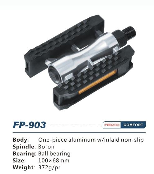 Педали бренд "VORON" FP-903, алюминий/пластик, ось из бористой стали, шариковый подшипник, резьба 9/
