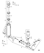 Компоненты ручного наклона 2-Х ТАКТНОГО ПЛМ MERCURY 60 Серийный номер от 00G760300 до 0T979999