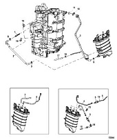 Шланги модуля подачи топлива  4-Х ТАКТНОГО ПЛМ MERCURY 100 Серийный номер от 1B366823 и выше