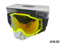 Очки мотокросс 100% XD3-8 коробка цв. оправы Светло-желтый цв. стекла Синий 
