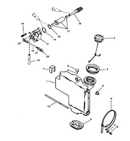 Компоненты для закачки масла 2-Х ТАКТНОГО ПЛМ MERCURY 60 Серийный номер от 0G290585 до 0G589999
